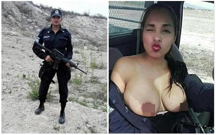 Las Redes Sociales explotaron con la foto en Topless de Nidia García, la policía hot de Nuevo León