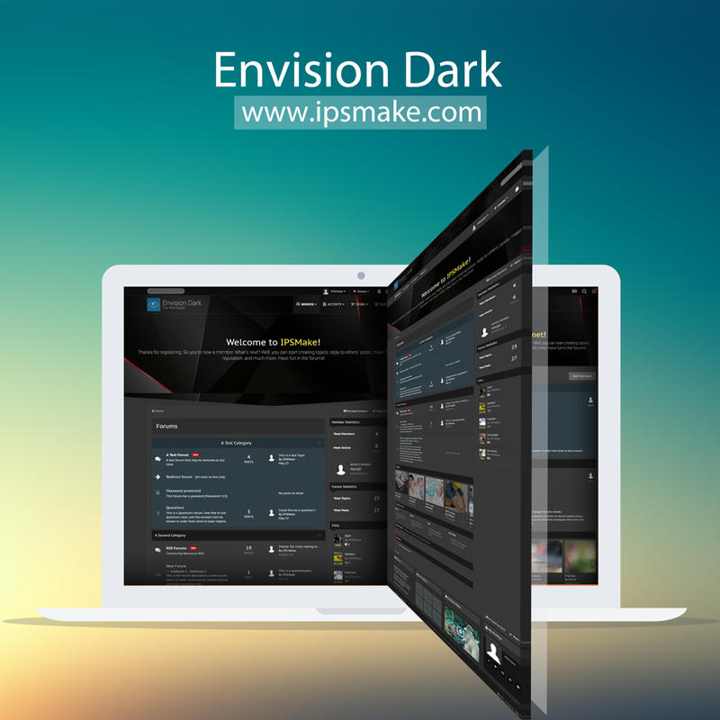 اطلاعات بیشتر در مورد "قالب Envision Dark"