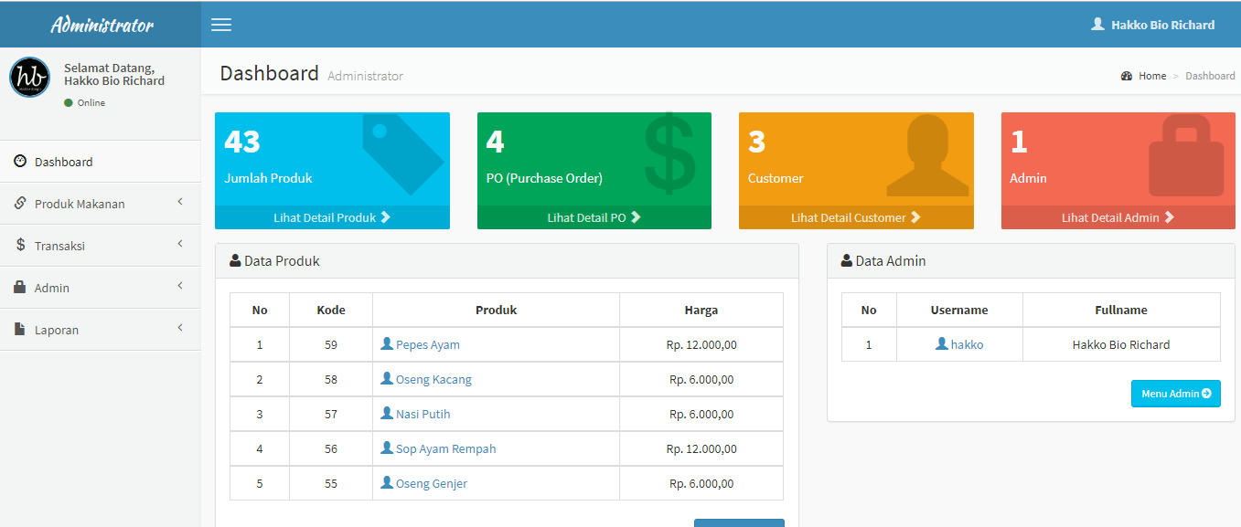 Source Code Aplikasi Penjualan Makanan Online