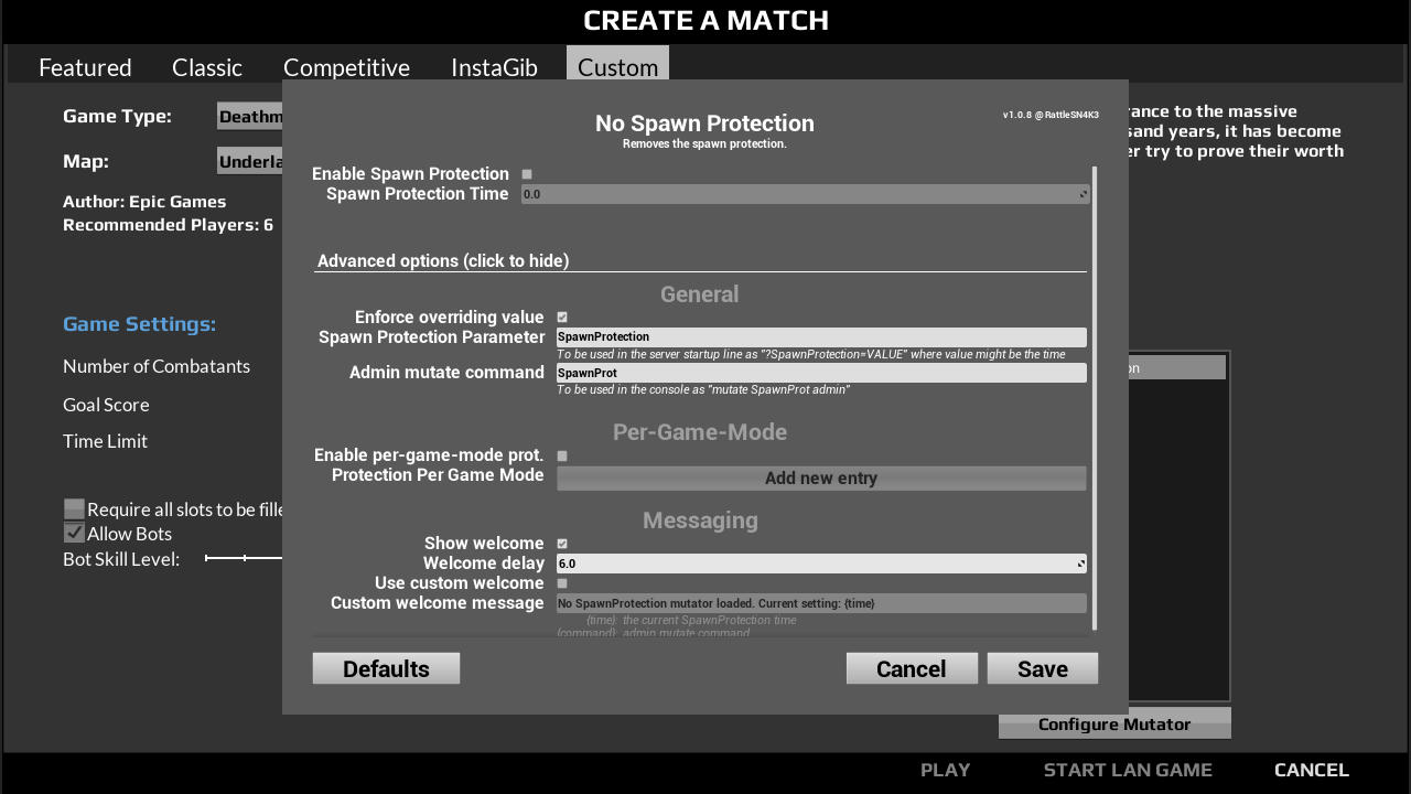 No Spawn Protection Mutator Bp Updated 17 07 15 Unreal Tournament Forums