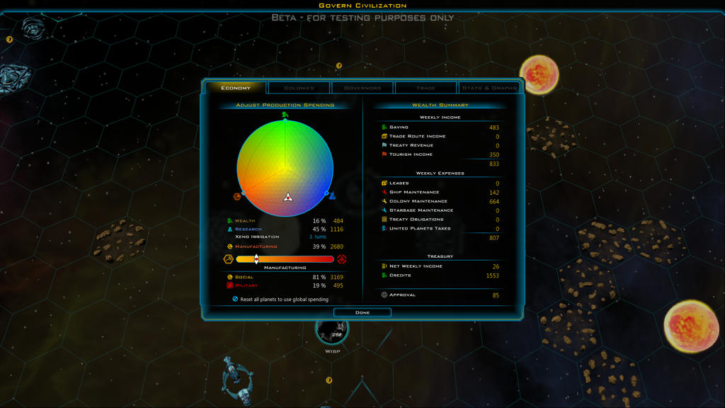 Economy window mockup