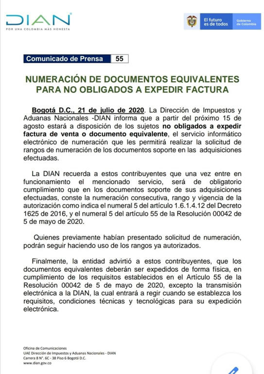 Numeraci n de documentos equivalentes para no obligados a expedir