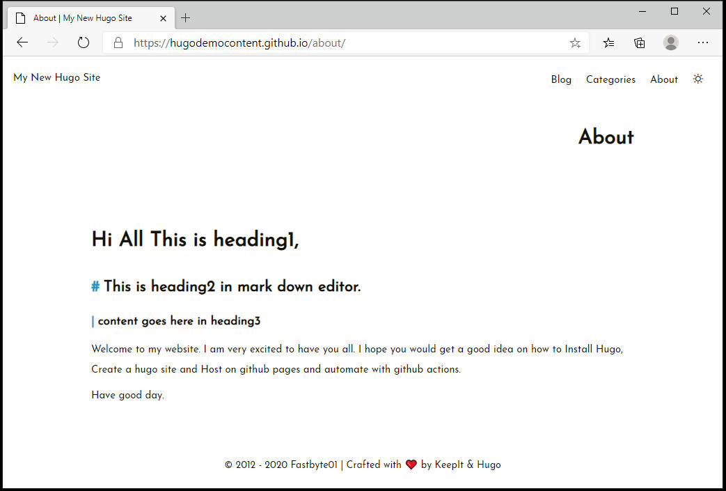 Install Hugo Create Site And Host On Github Pages Finally Automate install-hugo-create-site-and-host-on-github-pages-finally-automate