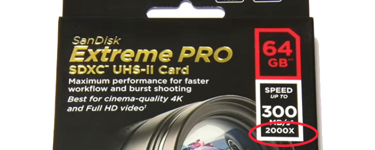 Relative speed SD Card