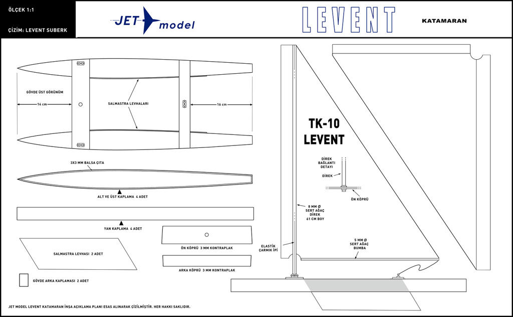 Jet Model Levent Katamaran Planı
