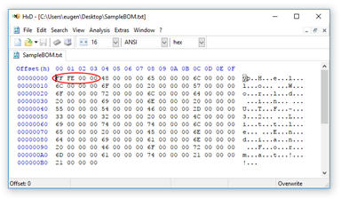BOM Hexidecimal Editor