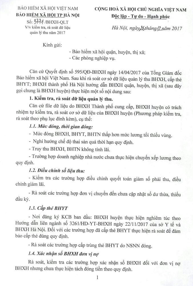 3771-2017-BHXHHN kiem tra, ra soat du lieu quan ly thu nam 2017, cap the BHYT doi tuong om dai ngay NO 1.JPG