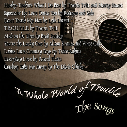 Sepia cover with guitar, curved text.