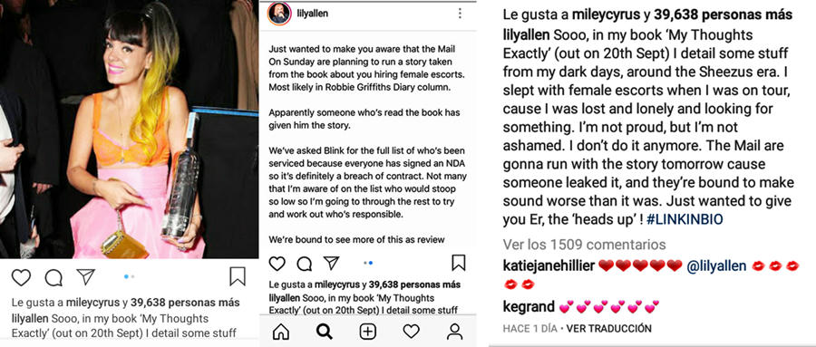 Al parecer alguien entregó al diario Mail On Sunday, detalles sobre contratación de prostitutas por parte de la cantante