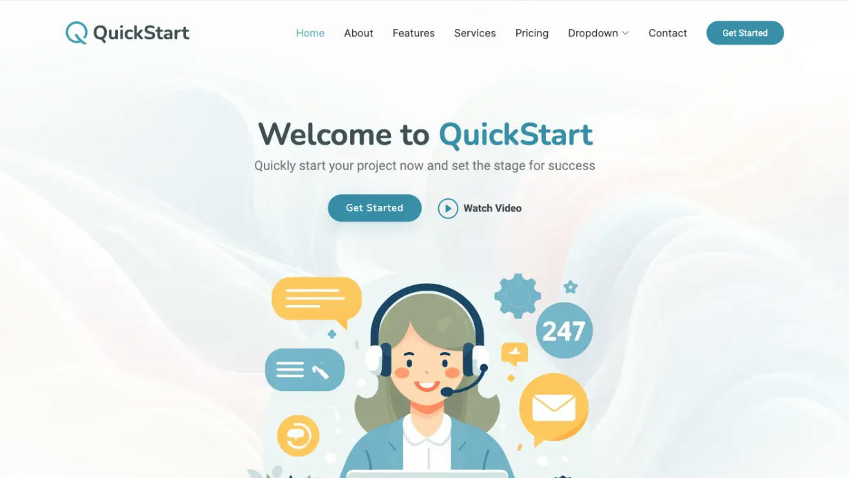 Landing Page QuickStart - Bootstrap Startup Website Template