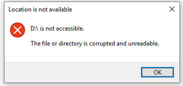Cara memperbaikai hardisk yang tidak bisa diakses dengan error the file or directory is corrupted and unreadable di Windows