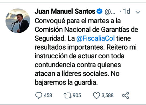  Juan Manuel Santos en Twitter 