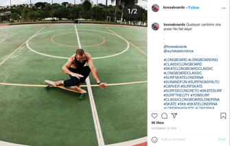 Male person actively skateboarding