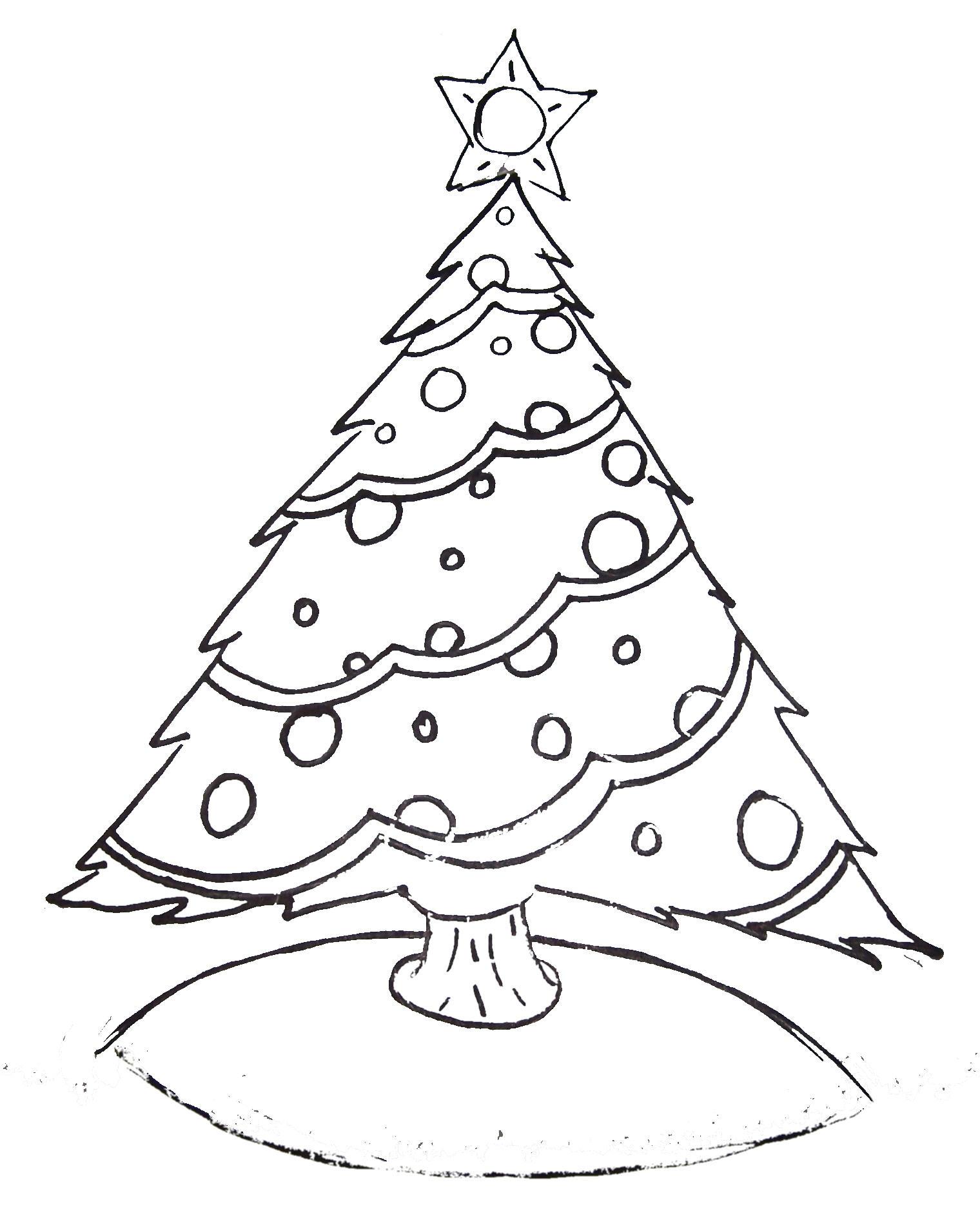 printable christmas tree coloring pages - photo #46